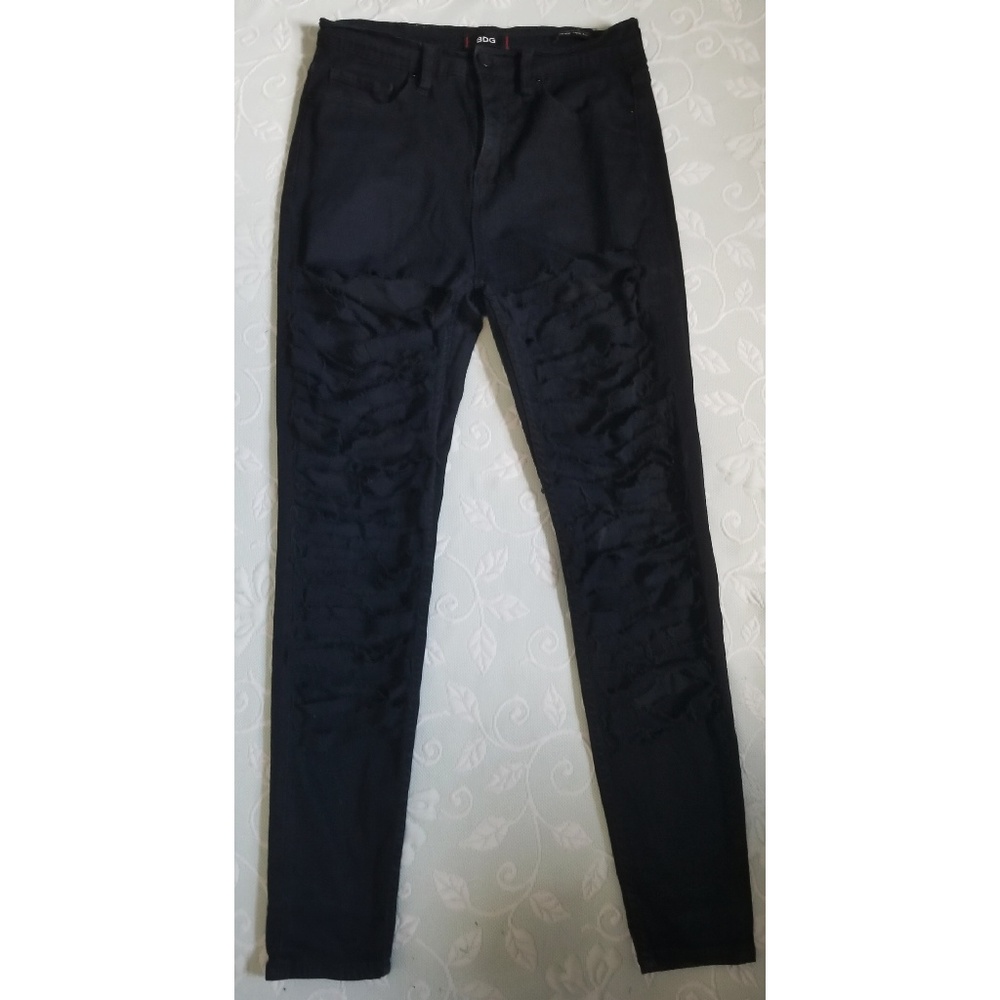 UO BDG High Rise Twig Ankle Distressed Denim Jeans